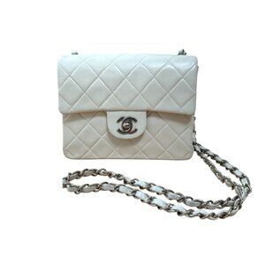 Chanel White Mini Square Flap